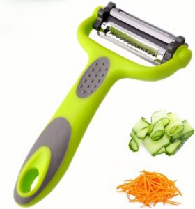 3-in-1 Peeler for Vegetable and Fruit, Stainless Steel Peeler with Non-slip Handle Blades for Apple Fruit Cucumber Carrot